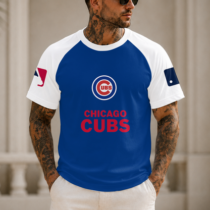 [HOMERUN DEAL] NEW MLB04 CCS CHICAGO CUBS CUSTOMIZED RAGLAN TEE