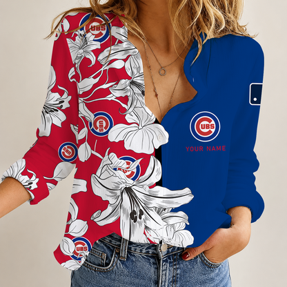 [HOMERUN DEAL] NEW CUSTOMIZED MLB04 CCS CHICAGO CUBS WOMEN CASUAL SHIRT