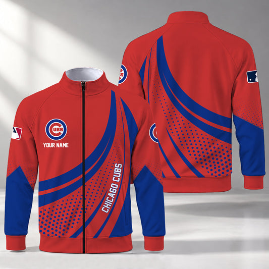 [HOMERUN DEAL] NEW CUSTOMIZED MLB04 CCS CHICAGO CUBS STAND COLLAR JACKET