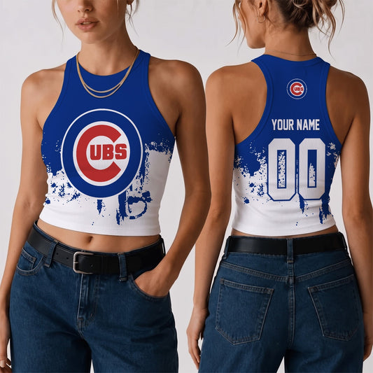 [HOMERUN DEAL] NEW CUSTOMIZED MLB04 CCS THE CUBS WOMEN'S CROP TOP