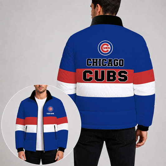 [HOMERUN DEAL] NEW CUSTOMIZED MLB 04 THE CUBS PUFFER JACKET