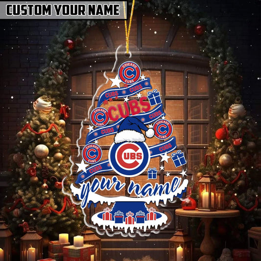 [HOMERUN DEAL] NEW CUSTOMIZED MLB04 CCS CHICAGO CUBS CHRISTMAS ACRYLIC ORNAMENT