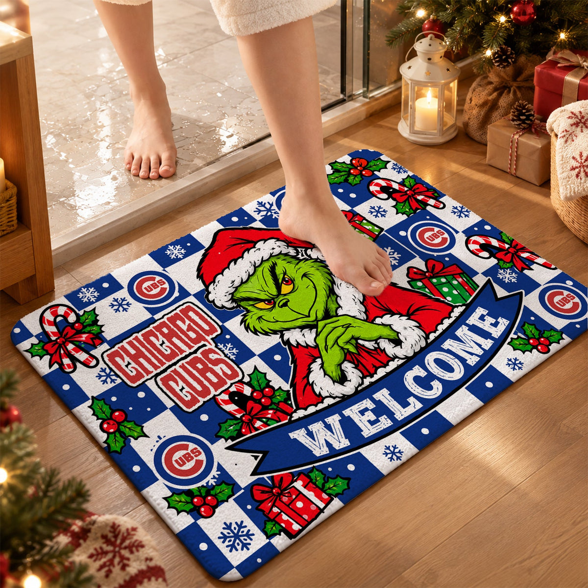 [HOMERUN DEAL] NEW CUSTOMIZED MLB04 CCS THE CUBS FLOOR MAT & DOOR MAT