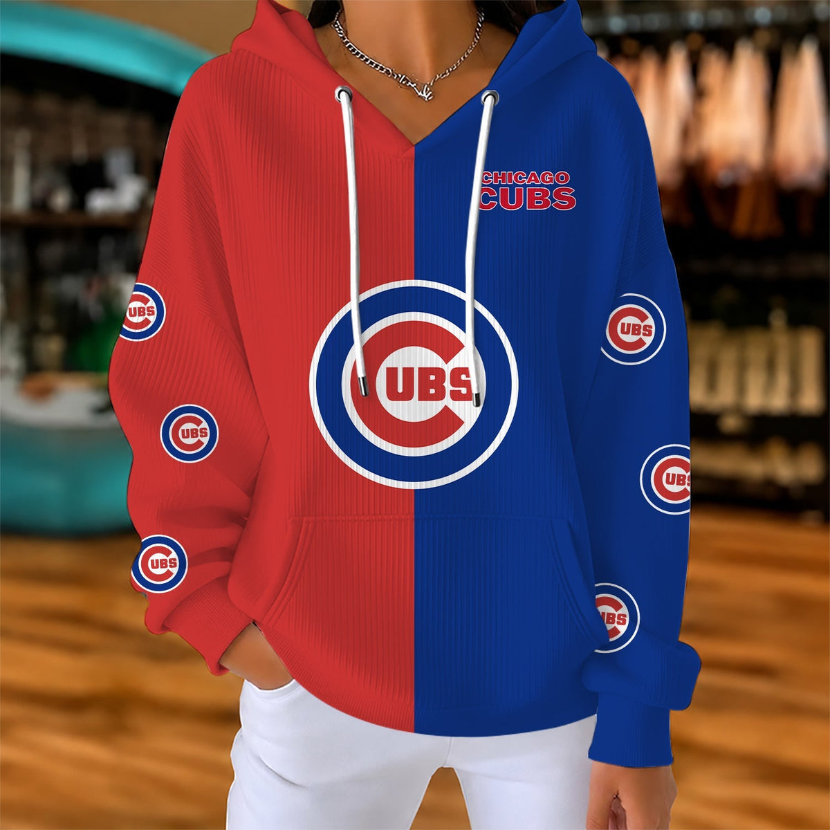 [HOMERUN DEAL] NEW CUSTOMIZED MLB04 CCS CHICAGO CUBS RIBBED HOODIE & SWEATSHIRT