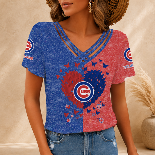 [HOMERUN DEAL] NEW CUSTOMIZED MLB04 CCS CHICAGO CUBS V-NECK SHIRT
