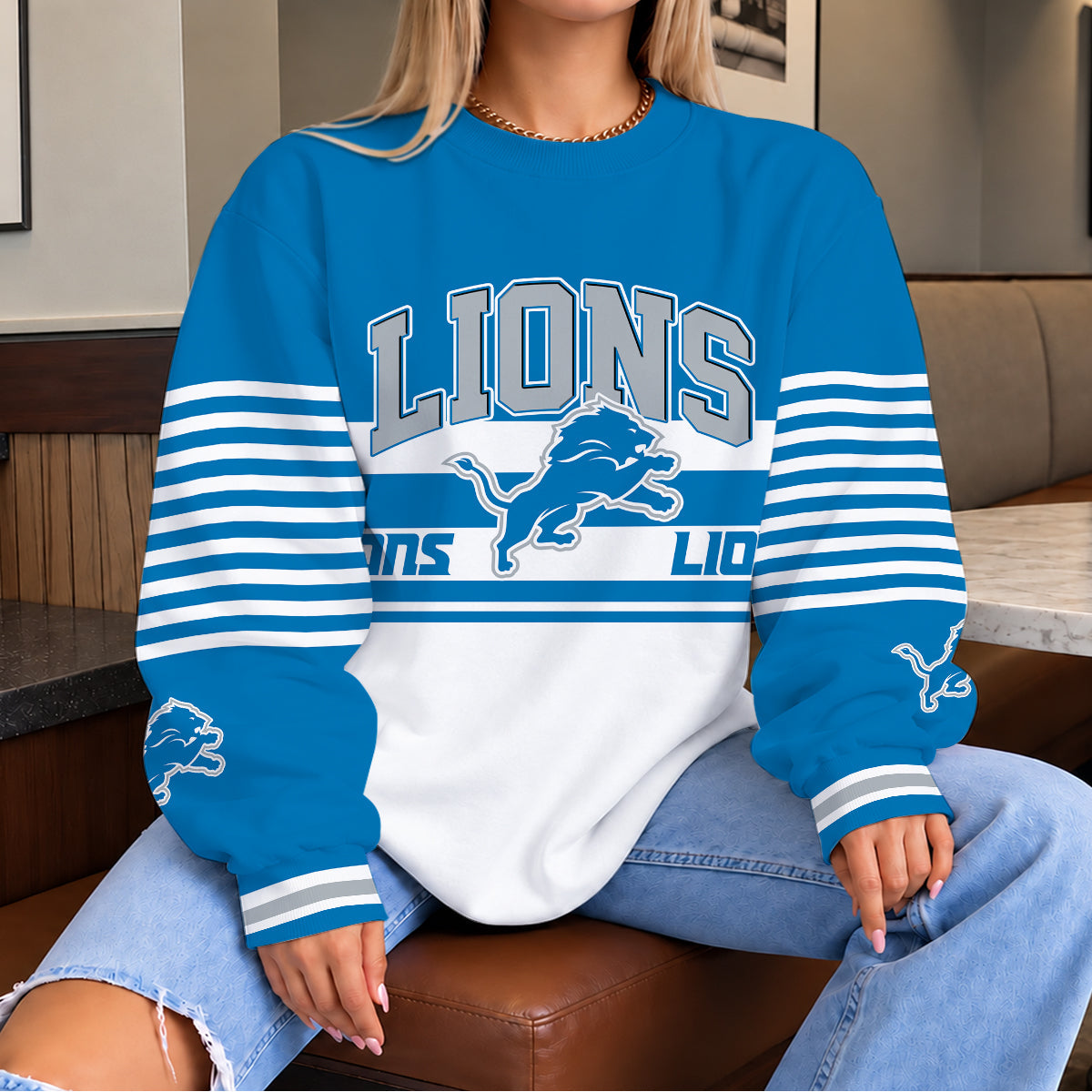 [TOUCHDOWN DEAL] NEW CUSTOMIZED NFL04 DTL THE LIONS UNISEX SWEATSHIRT