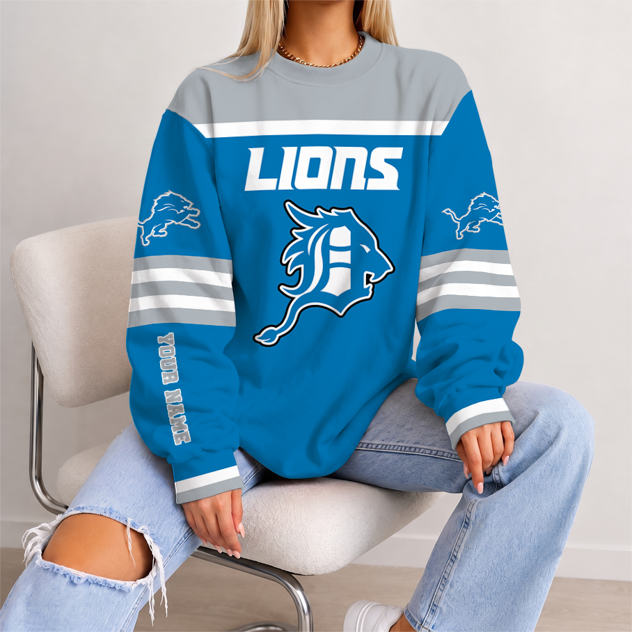 [TOUCHDOWN DEAL] NEW CUSTOMIZED NFL04 DTL DETROIT LIONS UNISEX SWEATSHIRT