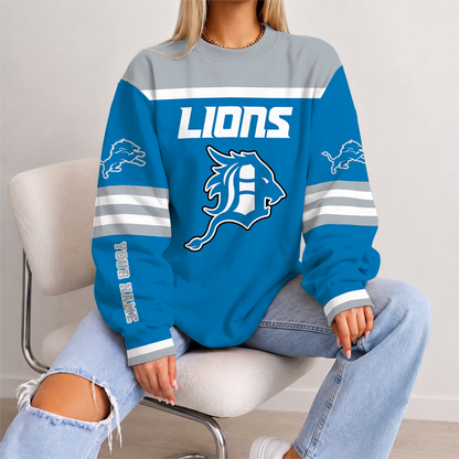 [TOUCHDOWN DEAL] NEW CUSTOMIZED NFL04 DTL DETROIT LIONS UNISEX SWEATSHIRT