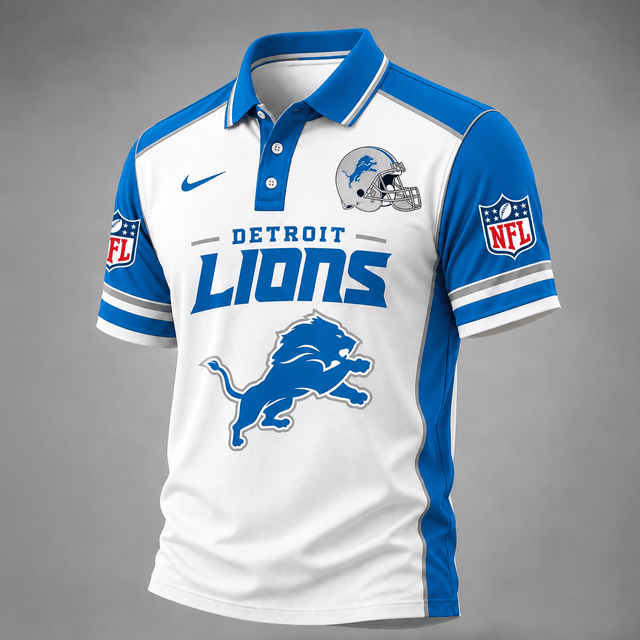 [TOUCHDOWN DEAL] NEW CUSTOMIZED NFL04 DTL THE LIONS POLO SHIRT