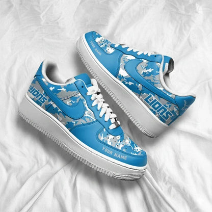 [TOUCHDOWN DEAL] NEW CUSTOMIZED NFL04 DTL DETROIT LIONS AF1 SNEAKERS
