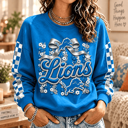 [TOUCHDOWN DEAL] NEW CUSTOMIZED NFL04 DTL DETROIT LIONS  UNISEX SWEATSHIRT