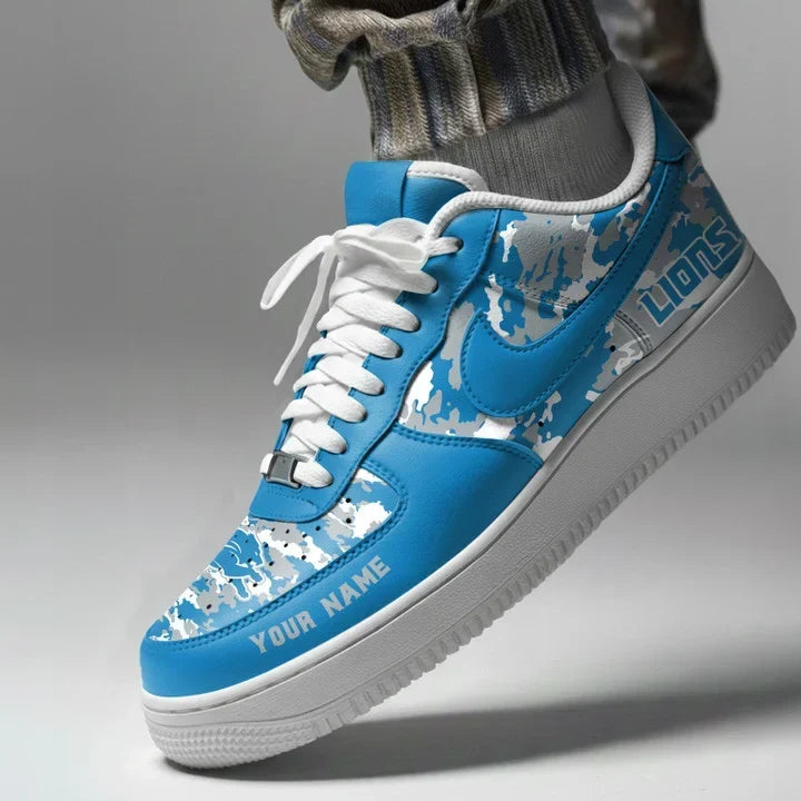 [TOUCHDOWN DEAL] NEW CUSTOMIZED NFL04 DTL DETROIT LIONS AF1 SNEAKERS