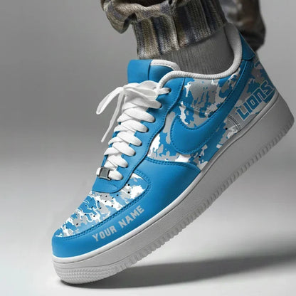 [TOUCHDOWN DEAL] NEW CUSTOMIZED NFL04 DTL DETROIT LIONS AF1 SNEAKERS