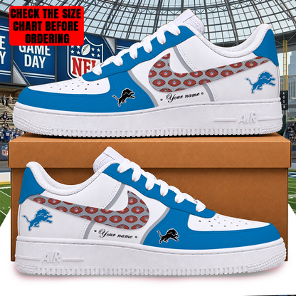 [TOUCHDOWN DEAL] NEW CUSTOMIZED NFL04 DTL DETROIT LIONS AF1 SHOES