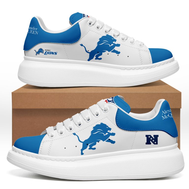 [TOUCHDOWN DEAL] NEW CUSTOMIZED NFL04 DTL DETROIT LIONS MCQUEEN SHOES