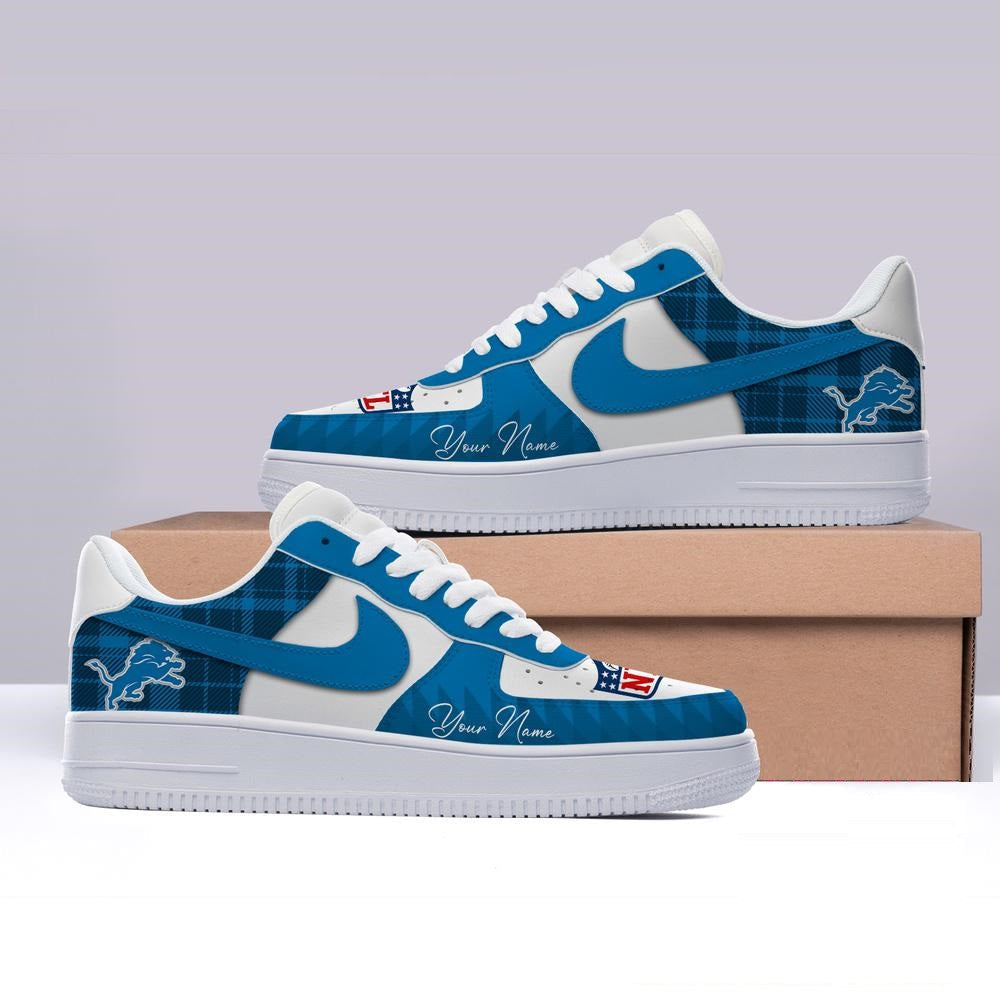 [TOUCHDOWN DEAL] NEW CUSTOMIZED NFL04 DTL DETROIT LIONS AF1 SHOES