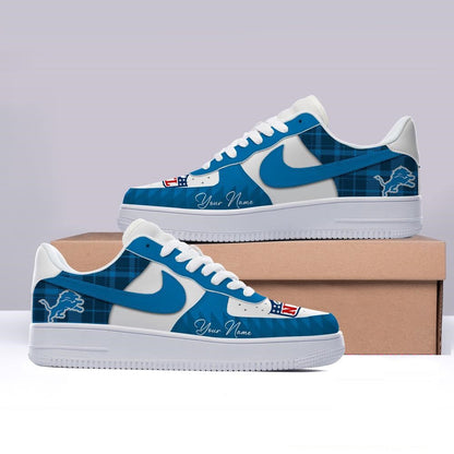 [TOUCHDOWN DEAL] NEW CUSTOMIZED NFL04 DTL DETROIT LIONS AF1 SHOES