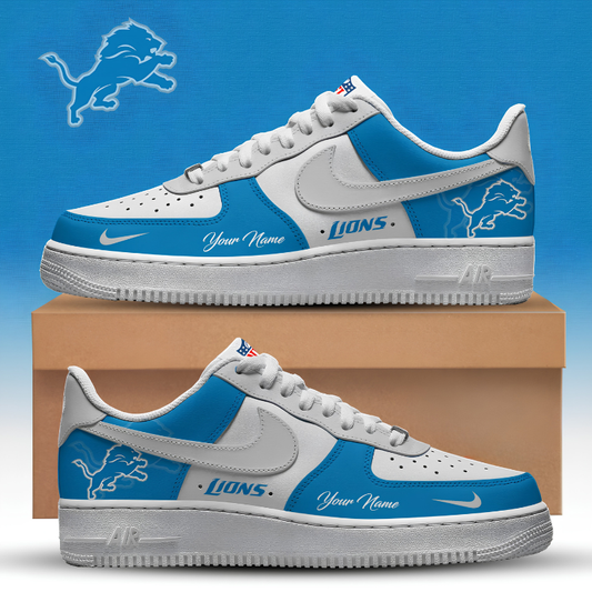 [TOUCHDOWN DEAL] NEW CUSTOMIZED NFL04 DTL DETROIT LIONS AF1 SNEAKERS