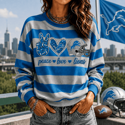 [TOUCHDOWN DEAL] NEW CUSTOMIZED NFL04 DTL DETROIT LIONS UNISEX SWEATSHIRT