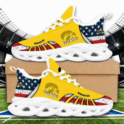 [HOOPS SPECIAL] NEW CUSTOMIZED NCAA CFH04 IWH IOWA HAWKEYES UNISEX CLUNKY SNEAKERS
