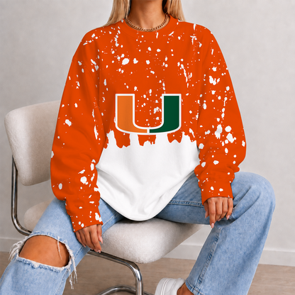 [HOMERUN DEAL] NEW CUSTOMIZED NCAA CWS04 MIH MIAMI HURRICANES UNISEX SWEATSHIRT