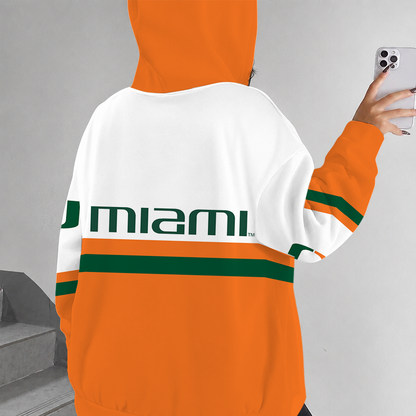 [FAN FAVORITE] NEW CUSTOMIZED NCAA CWS04 MIH MIAMI HURRICANES ZIP HOODIE