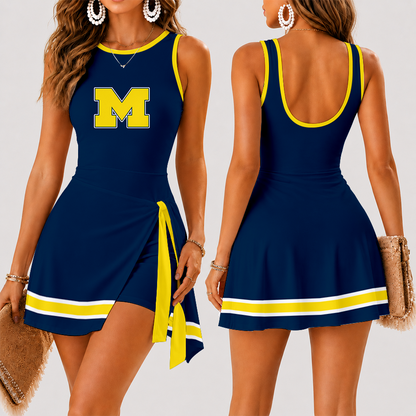 [PUCK DROP DEAL] NEW CUSTOMIZED NCAA MFF04 MIW MICHIGAN WOLVERINES WOMEN'S SUMMER SKORT DRESS