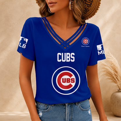 [HOMERUN DEAL] NEW CUSTOMIZED MLB04 CCS CHICAGO CUBS V-NECK SHIRT