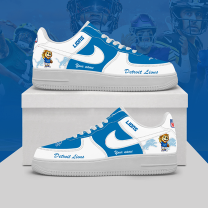 [TOUCHDOWN DEAL] NEW CUSTOMIZED NFL04 DTL DETROIT LIONS AF1 SHOES