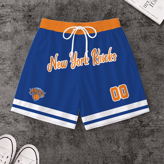 [HOT DEAL] NEW CUSTOMIZED NBA04 NYK NEW YORK KNICKS SHORT PANTS