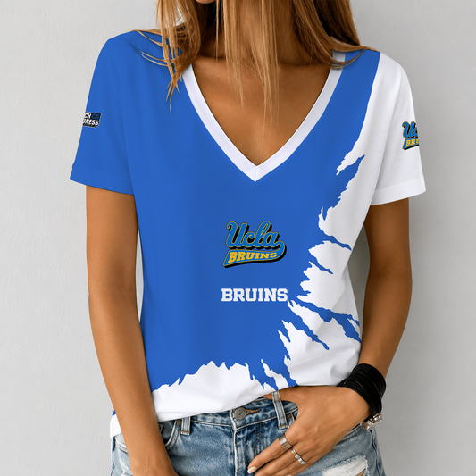 [SLAM DUNK DEAL] NEW CUSTOMIZED NCAA MAM04 UCB UCLA BRUINS V-NECK FEMALE SHIRT