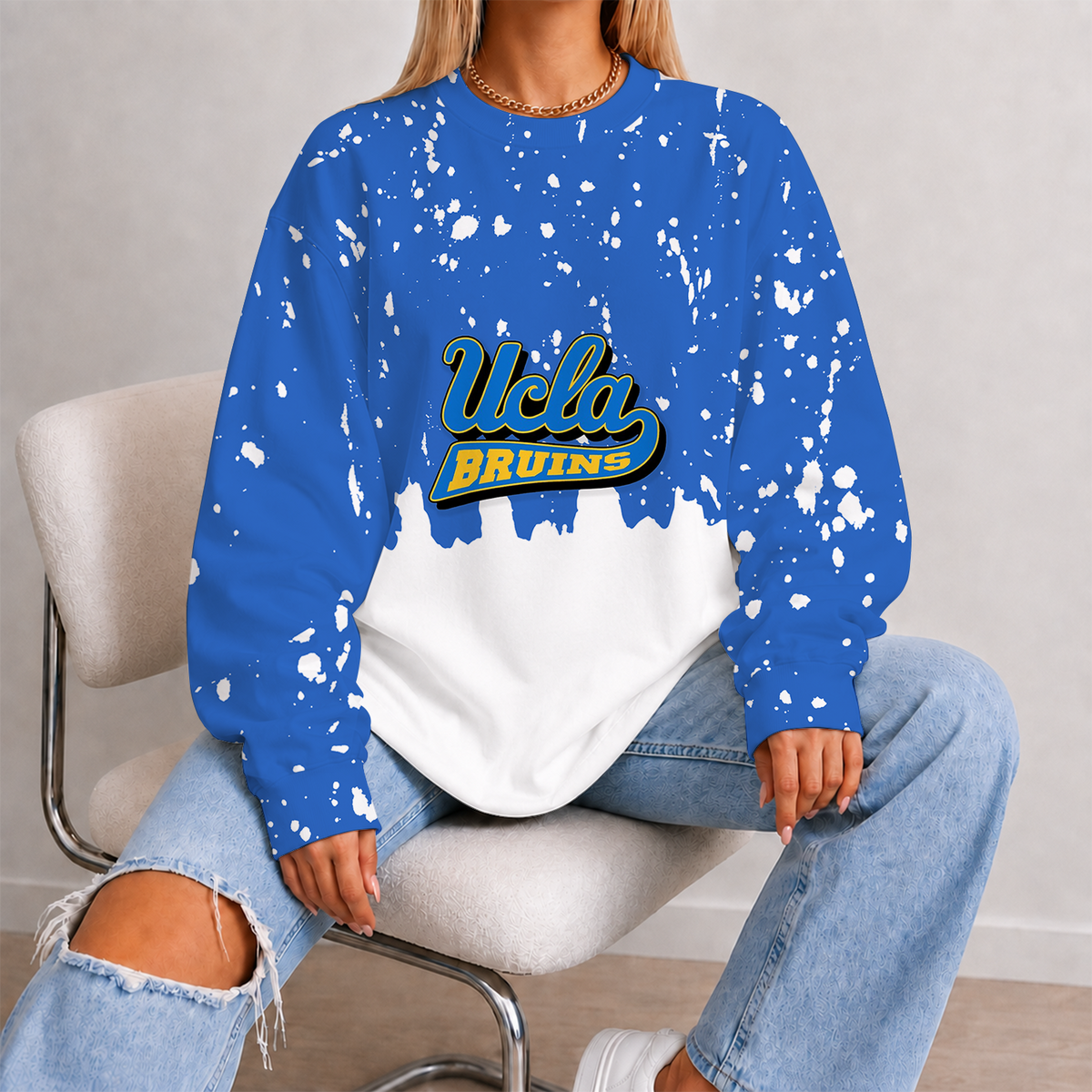 [SLAM DUNK DEAL] NEW CUSTOMIZED NCAA MAM04 UCB UCLA BRUINS STRAPPY UNISEX SWEATSHIRT