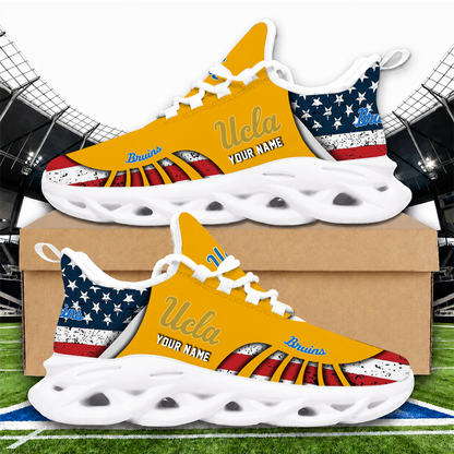[SLAM DUNK DEAL] NEW CUSTOMIZED NCAA MAM04 UCB UCLA BRUINS STRAPPY UNISEX CLUNKY SNEAKERS