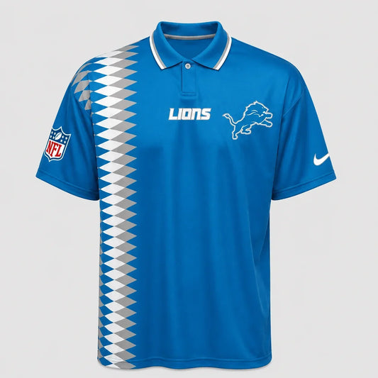 [TOUCHDOWN DEAL] NEW CUSTOMIZED NFL04 DTL DETROIT LIONS POLO SHIRT