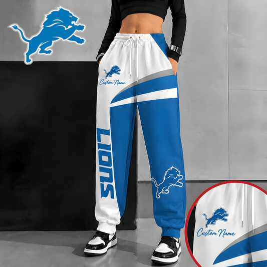 [TOUCHDOWN DEAL] NEW CUSTOMIZED NFL04 DTL DETROIT LIONS SWEATPANTS