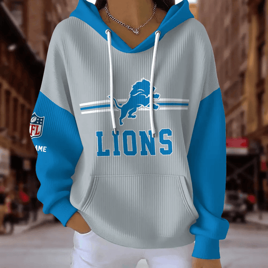 [TOUCHDOWN DEAL] NEW CUSTOMIZED NFL04 DTL DETROIT LIONS RIBBED HOODIE & SWEATSHIRT