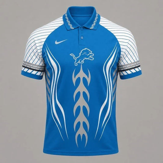 [TOUCHDOWN DEAL] NEW CUSTOMIZED NFL04 DTL DETROIT LIONS POLO SHIRT