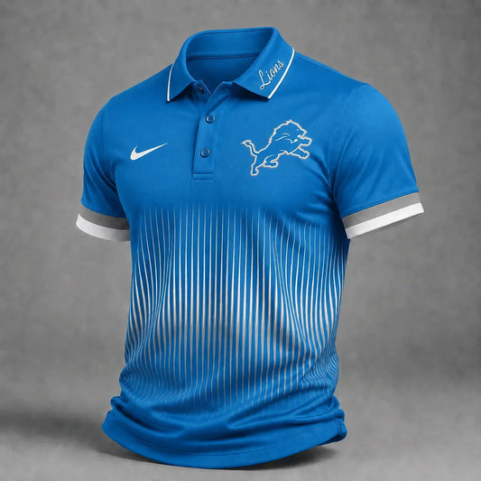 [TOUCHDOWN DEAL] NEW CUSTOMIZED NFL04 DTL DETROIT LIONS POLO SHIRT