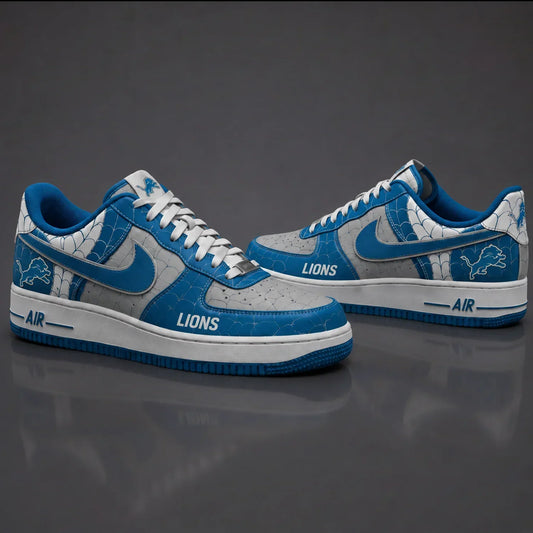 [TOUCHDOWN DEAL] NEW CUSTOMIZED NFL04 DTL DETROIT LIONS x SPIDER AF1 SHOES