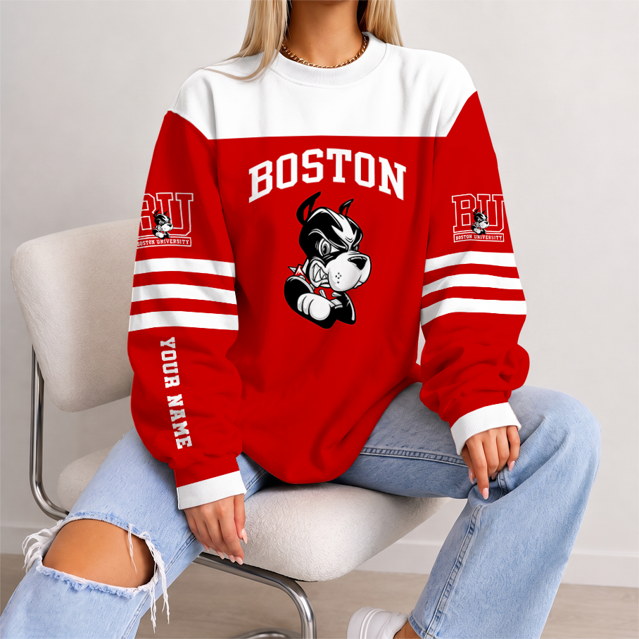 [PUCK DROP DEAL] NEW CUSTOMIZED NCAA MFF05 BUT BOSTON UNIVERSITY TERRIERS UNISEX SWEATSHIRT