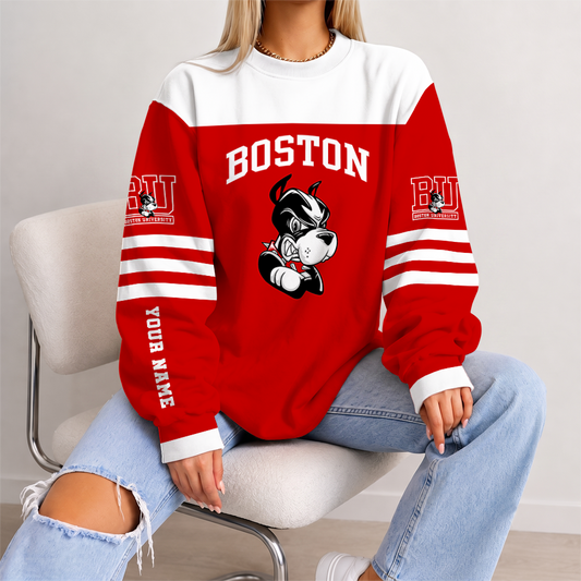 [PUCK DROP DEAL] NEW CUSTOMIZED NCAA MFF05 BUT BOSTON UNIVERSITY TERRIERS UNISEX SWEATSHIRT