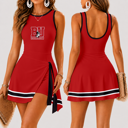 [PUCK DROP DEAL] NEW CUSTOMIZED NCAA MFF05 BUT BOSTON UNIVERSITY TERRIERS WOMEN'S SUMMER SKORT DRESS