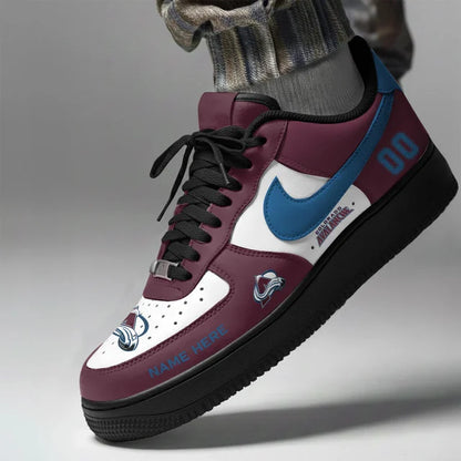 [PUCK DROP DEAL] NEW CUSTOMIZED NHL05 CAL COLORADO AVALANCHE AF1 SHOES