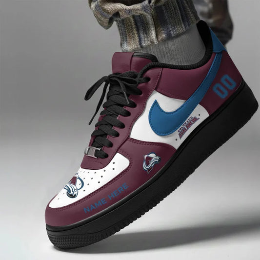 [PUCK DROP DEAL] NEW CUSTOMIZED NHL05 CAL COLORADO AVALANCHE AF1 SHOES