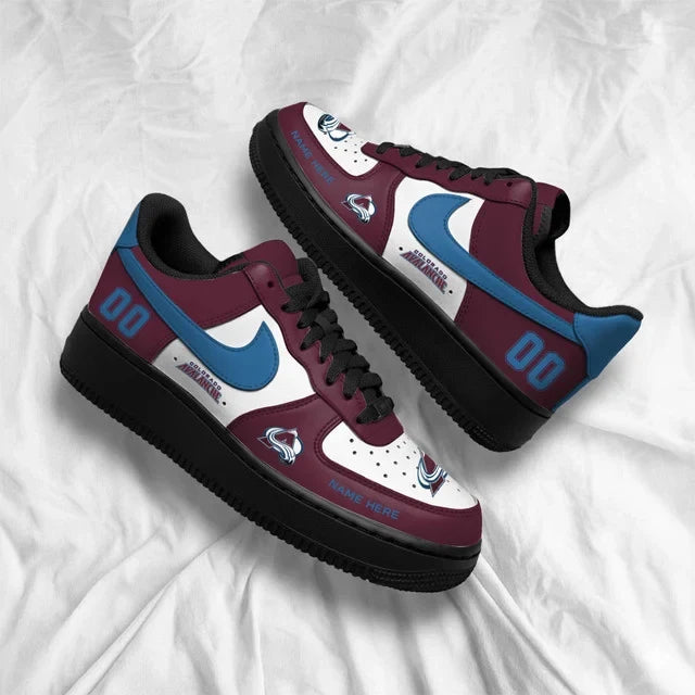 [PUCK DROP DEAL] NEW CUSTOMIZED NHL05 CAL COLORADO AVALANCHE AF1 SHOES