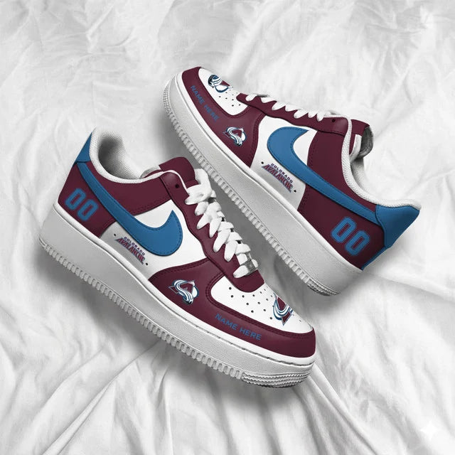 [PUCK DROP DEAL] NEW CUSTOMIZED NHL05 CAL COLORADO AVALANCHE AF1 SHOES