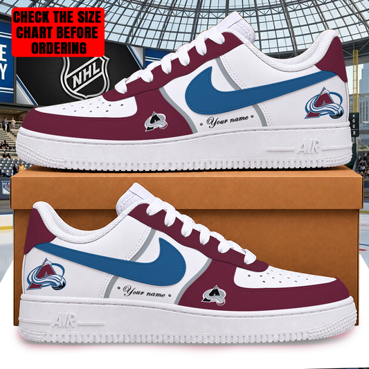 [PUCK DROP DEAL] NEW CUSTOMIZED NHL05 CAL COLORADO AVALANCHE AF1 SHOES
