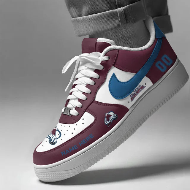 [PUCK DROP DEAL] NEW CUSTOMIZED NHL05 CAL COLORADO AVALANCHE AF1 SHOES