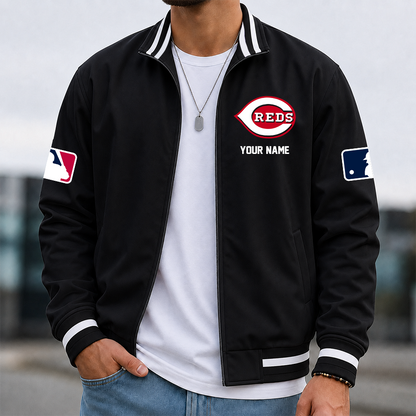 [HOMERUN DEAL] NEW CUSTOMIZED MLB05 CRS CINCINNATI REDS MULTICOLOR MEN'S CASUAL JACKET