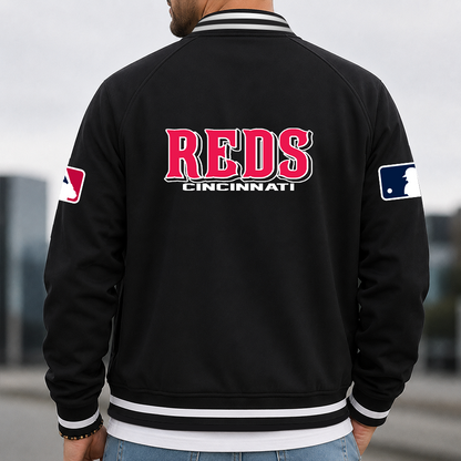 [HOMERUN DEAL] NEW CUSTOMIZED MLB05 CRS CINCINNATI REDS MULTICOLOR MEN'S CASUAL JACKET
